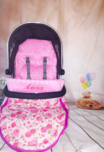 Load image into Gallery viewer, Pink Rose Buggy Footmuff, Carry car seat footmuff &amp; Accessories
