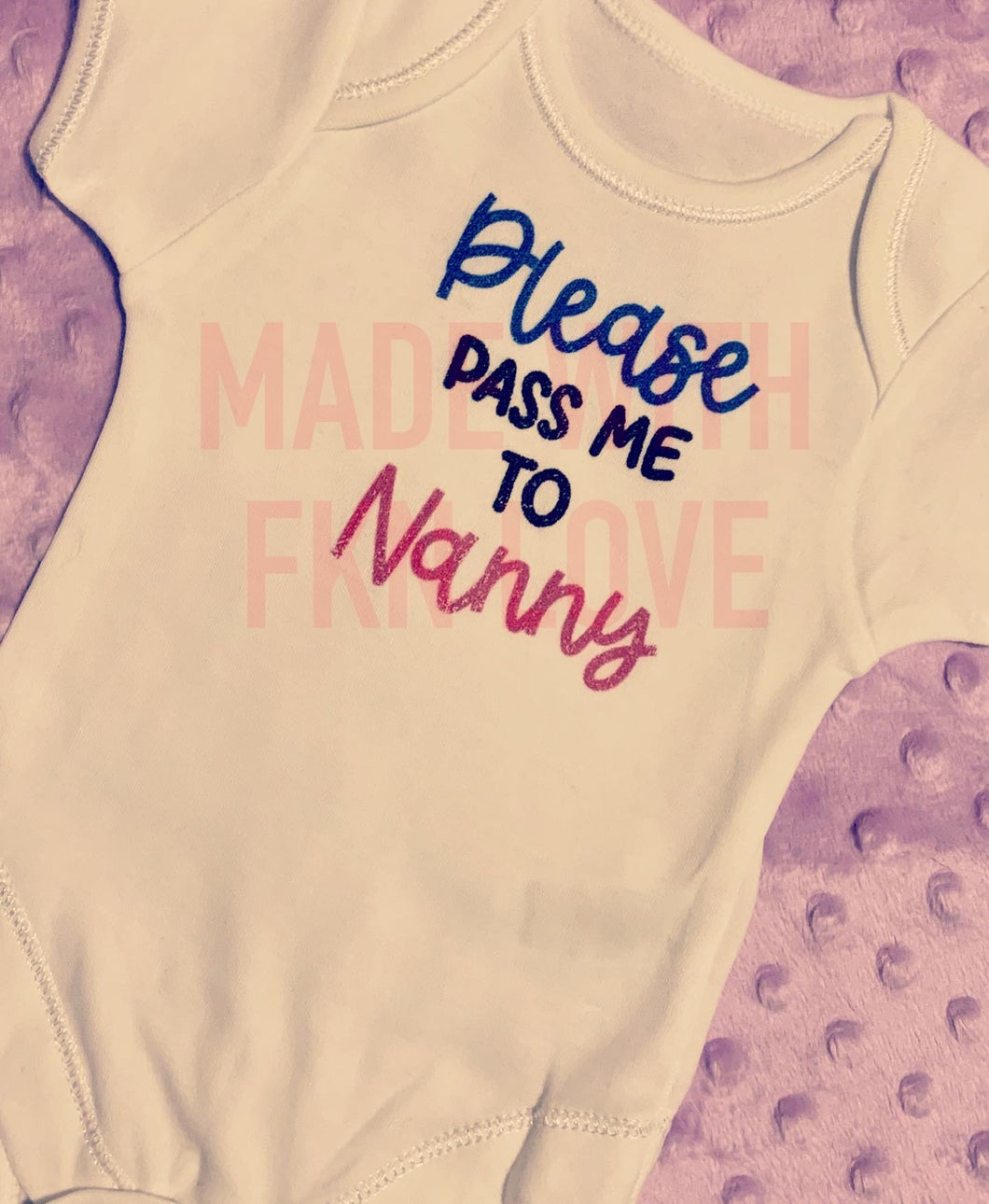 Onesie I Love Nanny Baby Grow I Love Nanny Loves Me Babygrow