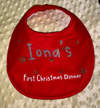 Load image into Gallery viewer, My First Christmas Dinner Bib
