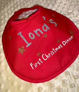 My First Christmas Dinner Bib
