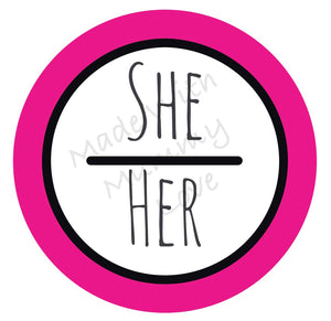 Pronouns badge