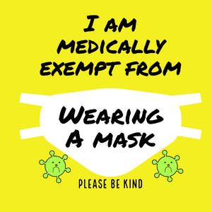 Medically exempt mask badge