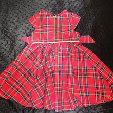 Load image into Gallery viewer, Christmas Tartan Tea party dress - TPD - girls dress - Christmas dress - Party dress
