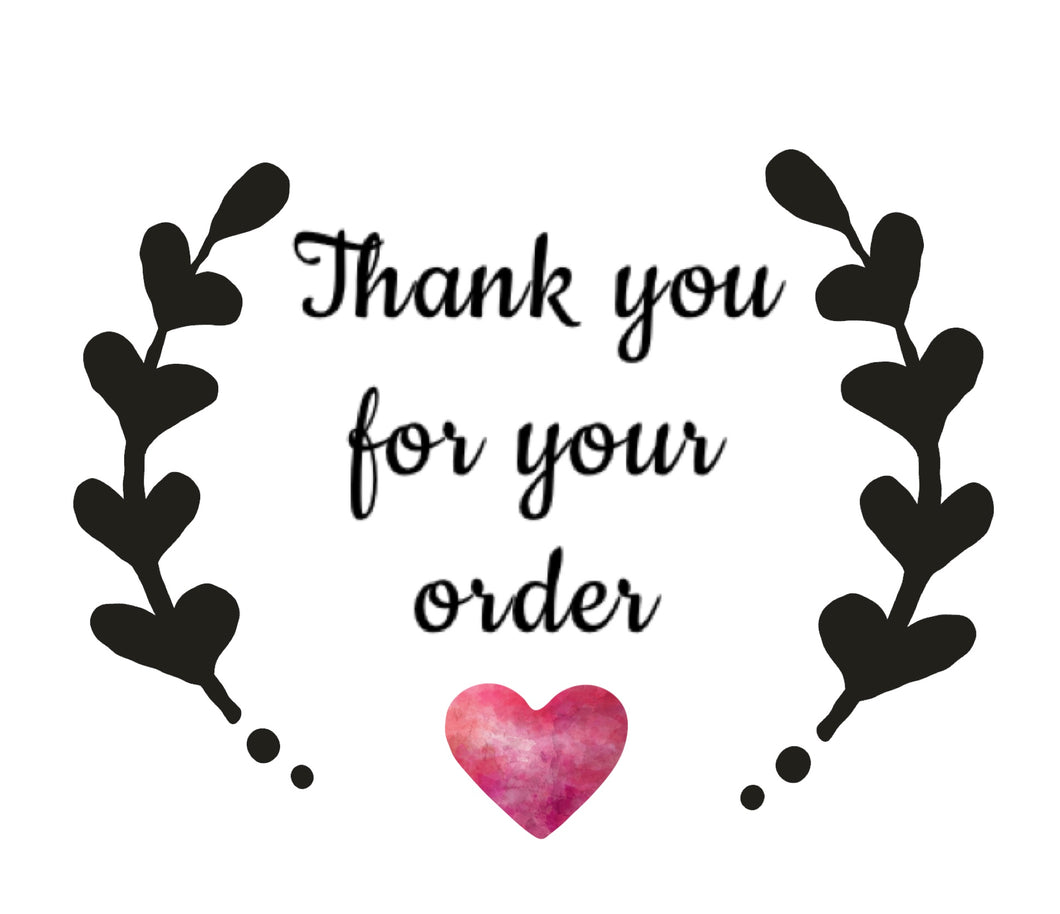 Thank you for your order stickers