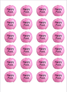 Happy post stickers