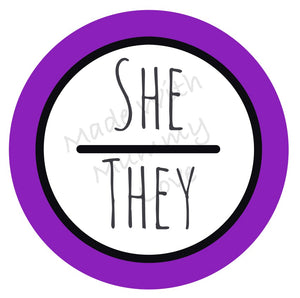 Pronouns badge