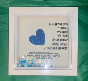 Birthday milestone or Anniversary frame
