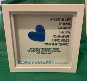 Birthday milestone or Anniversary frame