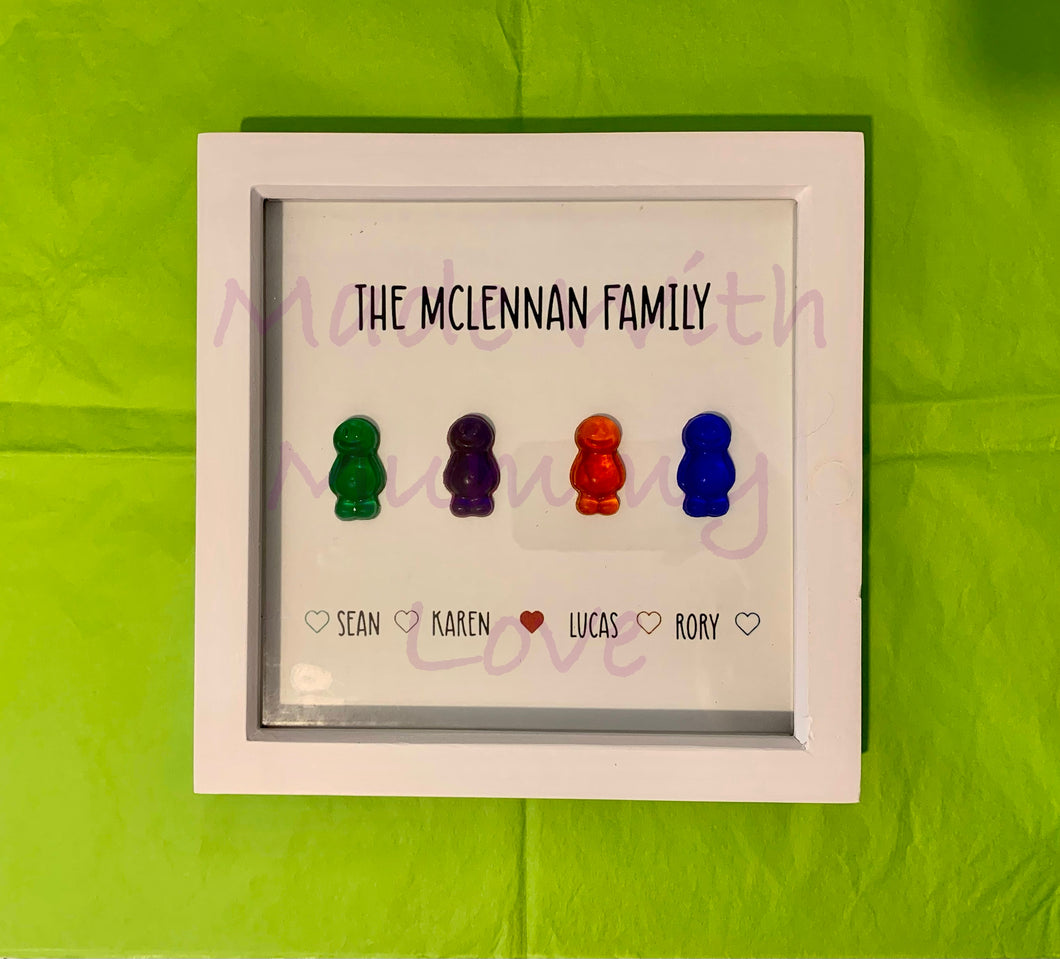 Jelly baby family frame