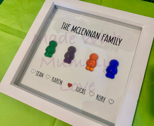 Jelly baby family frame